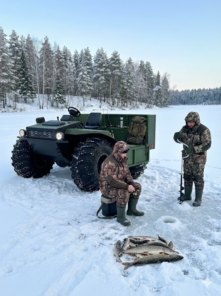 Трофейная щука в глухозимье